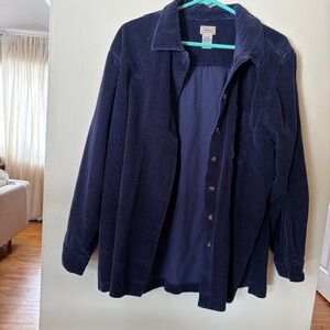 L.L. Bean vintage  Dark Blue Corduroy Shirt XL woman
